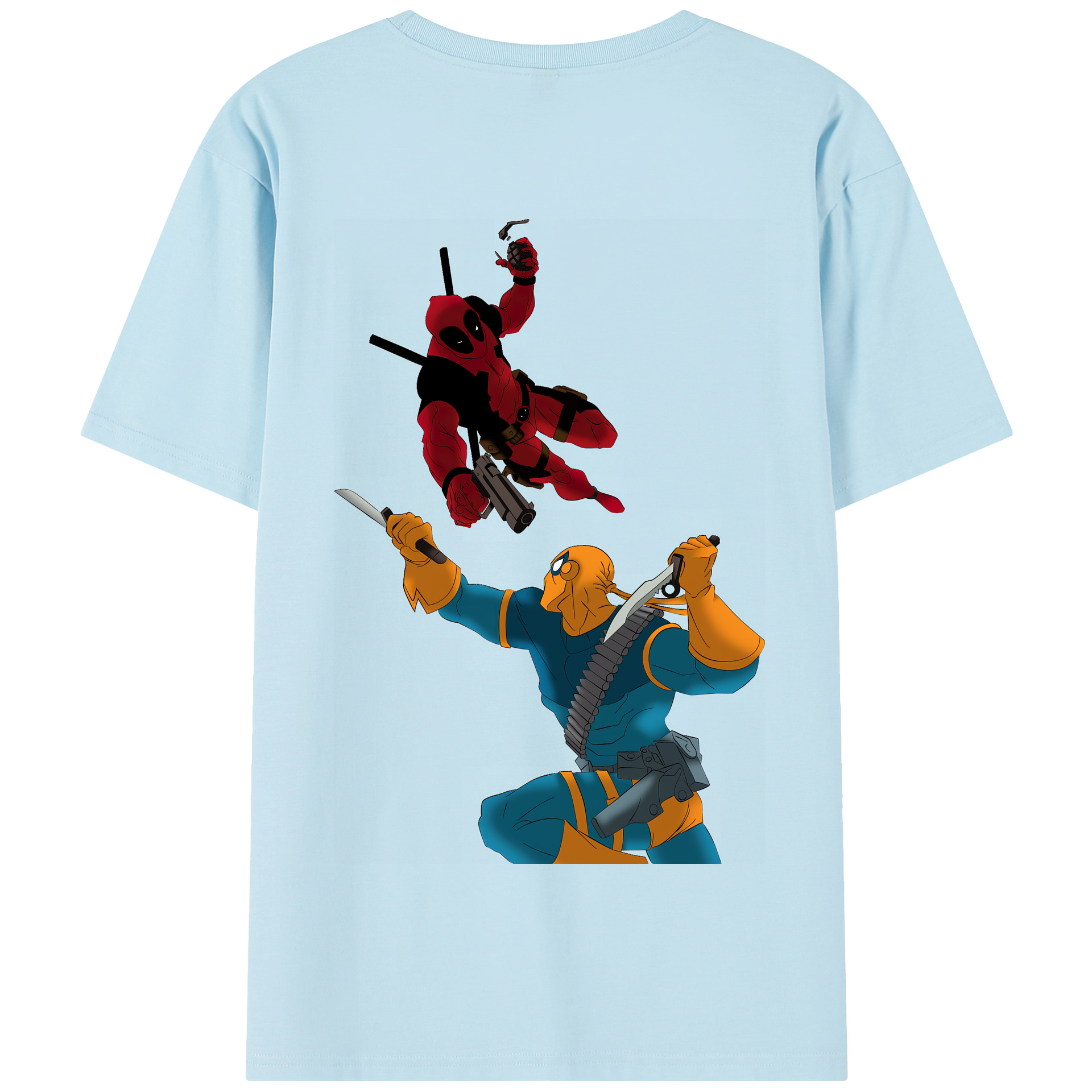 （画像用） Deadpool デッドプール 綿100％半袖Tシャツ（背面プリント）